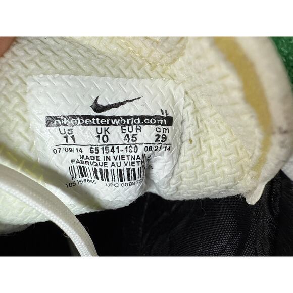 NIKE MEN’S MAGISTA ONDA IC TURF SOCCER SHOES WHITE/POISON GREEN/BLACK SZ 11 - Picture 7 of 8